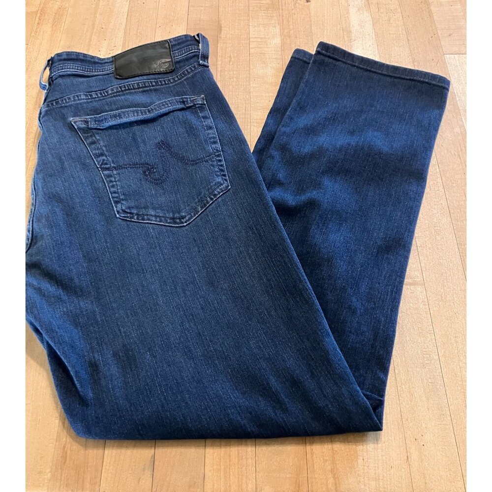 AG Mens Adriano Goldschmied CROP Everett Slim Straight Jeans 33x28 Blue AN EXC - Picture 11 of 12